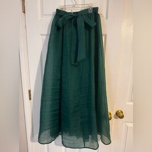 Chic Forest Green Maxi Skirt